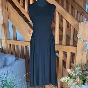 Jersey Black Sleeveless Dress